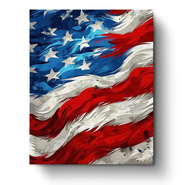 American Flag Paint by Numbers Kit