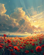 Poppy Field Paint by Numbers Kit