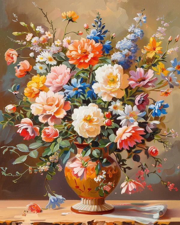 Floral Vase Paint by Numbers Kit