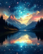 Starry Mountain Peak Paint by Numbers Kit