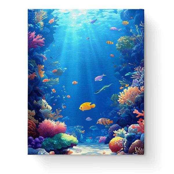 Infinite Blue Waves Paint by Numbers Kit