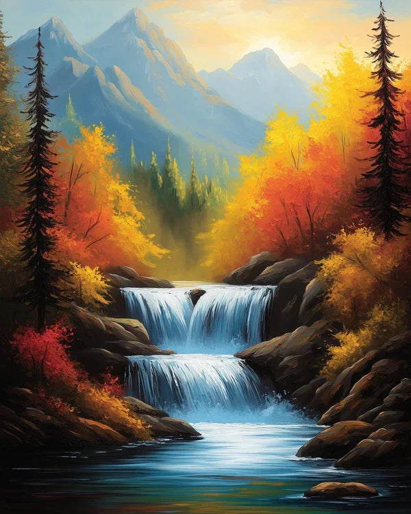 Majestic Waterfall Paint by Numbers Kit