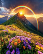 Rainbow Mountain Meadow Paint by Numbers Kit