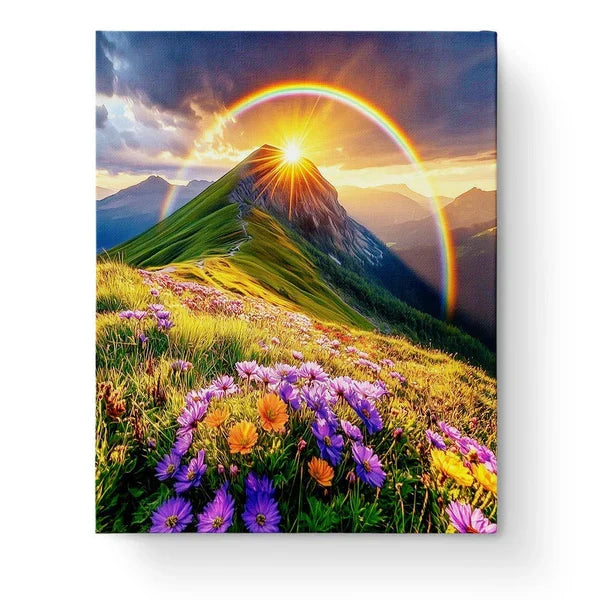 Rainbow Mountain Meadow Paint by Numbers Kit